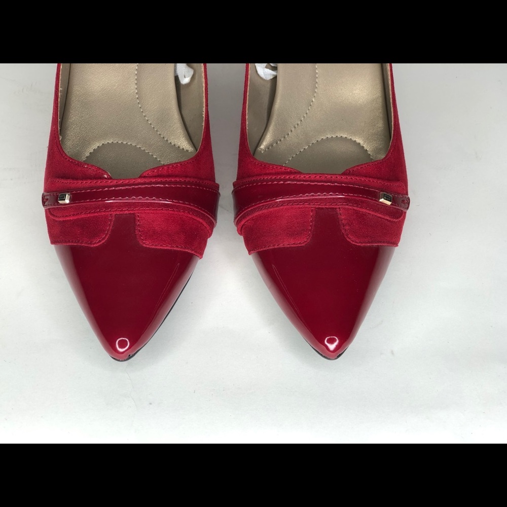 Red Suede and Patent leather Bandolinos size 10 - Picture 3 of 5